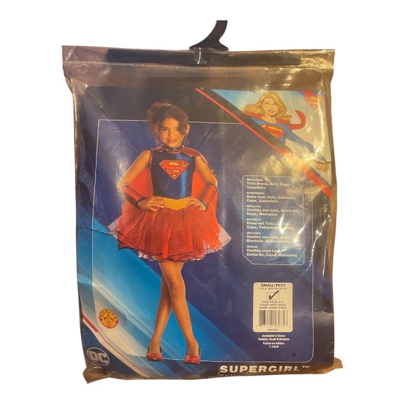 Girls Supergirl Costume Size Small - Picture 3 of 4